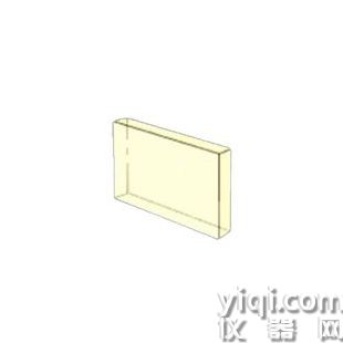 IR抛光硫化锌(ZnS)多光谱矩形(透明)窗片 0.37-13.5um (10.0X10.0X3.0mm)