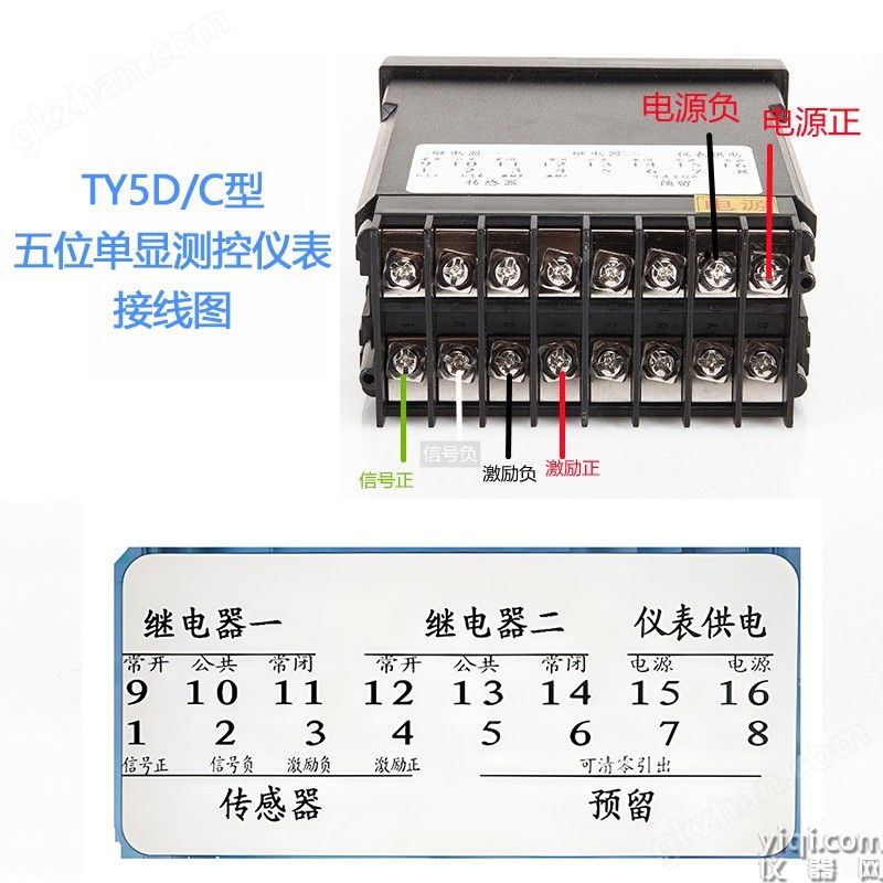 TY5D/C五位單顯測控儀表 稱重顯示器