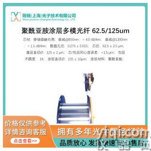 聚酰亚胺涂层多模光纤 62.5/125um