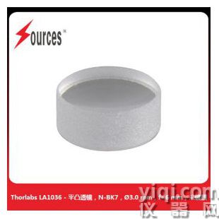 美国Thorlabs平凸透镜，N-BK7，Ø3.0 mm（未镀膜）