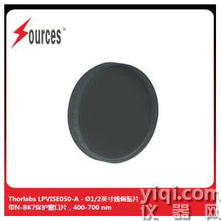 Thorlabs經濟型薄膜偏振片，400 - 700 nm