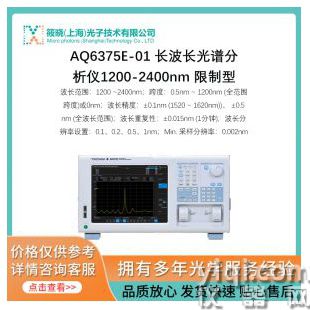 AQ6375E-01 長波長光譜分析儀1200-2400nm 限制型