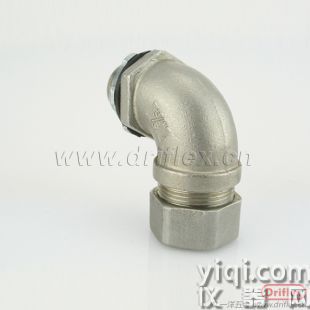316不銹鋼90度彎頭直角軟管連接器配鐵鍍鋅梅花鎖母3/8"到2“
