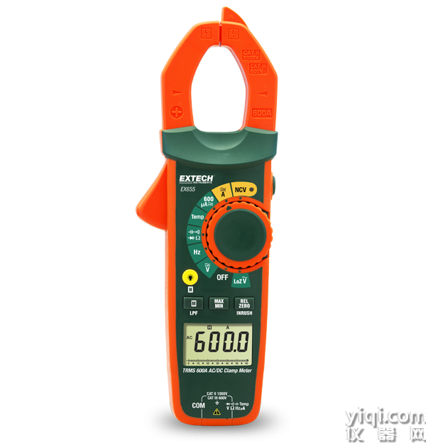 600A 真有效值交流/直流鉗形表 + 非接觸式電壓筆